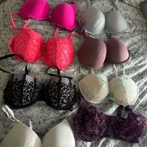 Very good condition 34 & 36 C 8 bundle bra’s Women's Hot Pink Lace